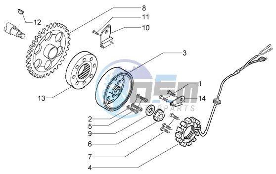 Flywheel magneto