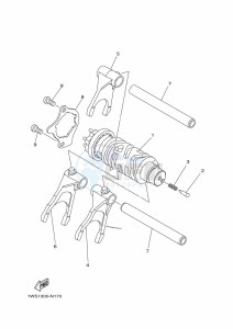 MT-07 MTN690 (BATX) drawing SHIFT CAM & FORK