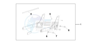 VT750CA9 Australia - (U / MME SPC) drawing BACKREST/REAR CAR