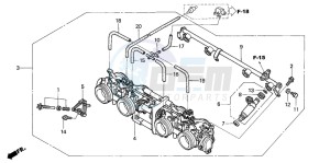 CB1300A CB1300SUPER FOUR drawing THROTTLE BODY (ASSY.)