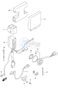 DF 60A drawing PTT Switch/Engine Control Unit High Thrust