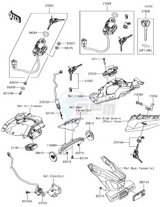 NINJA ZX-10R ZX1000SHF XX (EU ME A(FRICA) drawing Ignition Switch