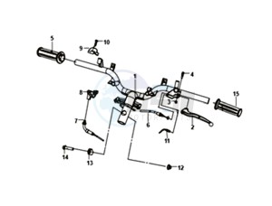 FIDDLE III 50 45KMH (L8) EU EURO4 drawing HANDLEBAR / BRAKE LEVERS /CABLES