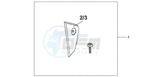 CBR1000RA9 BR / ABS MME drawing FAIRING SCUFF PAD