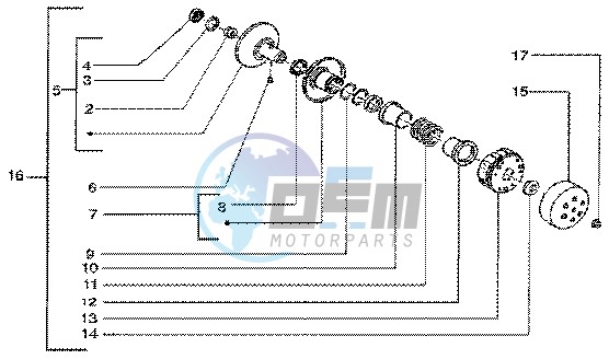 Driven pulley