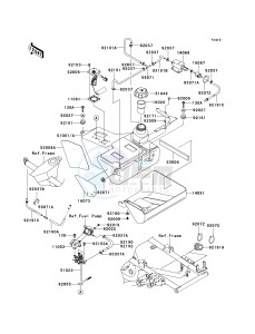 KVF 650 D ([BRUTE FORCE 650 4X4] (D6F-D9F) D6F drawing FUEL TANK