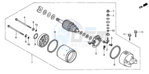 CB500 drawing STARTING MOTOR