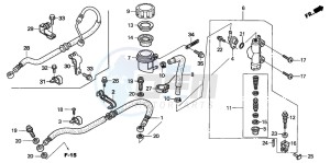 TRX400EX SPORTRAX 400 EX drawing RR. BRAKE MASTER CYLINDER