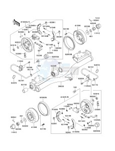 KAF 620 E [MULE 3010 4X4] (E1-E5) [MULE 3010 4X4] drawing REAR HUBS_BRAKES