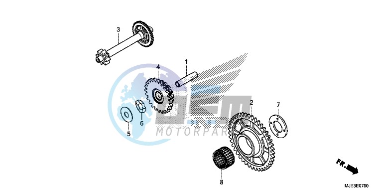 STARTING DRIVEN GEAR