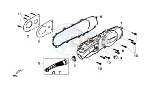 GTS 125I 2014 ABS drawing CRANKCASE COVER LEFT