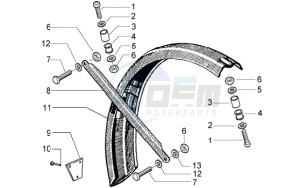 Ciao 50 Euro 1 drawing Rear mudguard