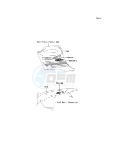 KVF 360 B [PRAIRIE 360] (B6F-B9F) B8F drawing DECALS-- RED- --- B8F- -