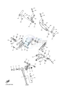 YZF-R1M 998 R5 (2KSF) drawing STAND & FOOTREST