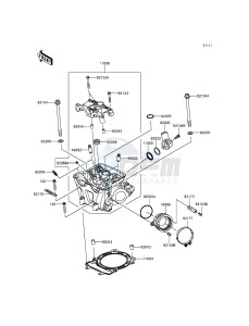 KX450F KX450HGF EU drawing Cylinder Head