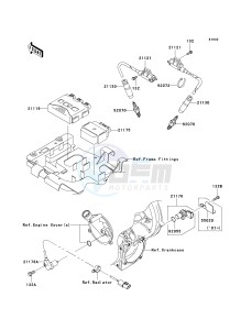 KVF 750 B (BRUTE FORCE 750 4X4I) (B6F-B7FA) A6F drawing IGNITION SYSTEM