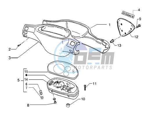 Speedometers Kms. - handlebar cover