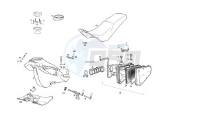 SENDA SM BAJA - 125 CC EU3 drawing FUEL TANK - SEAT