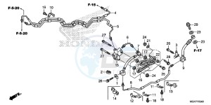 VFR1200XF CrossTourer - VFR1200X 2ED - (2ED) drawing BRAKE HOSE