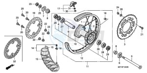 CRF450X9 Europe Direct - (ED) drawing REAR WHEEL