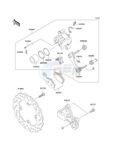 ZX 1000 E [NINJA ZX-10R] (E8F-E9FA) 0E9F drawing REAR BRAKE