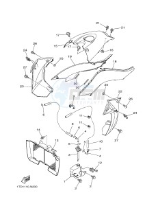 YFZ450R YFZ45YSXG (1TDN) drawing SIDE COVER