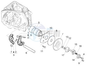 Fly 125 4t drawing Rocker levers support