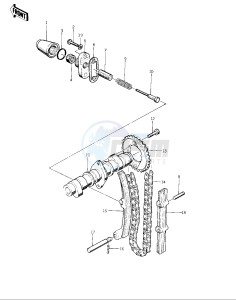 KZ 400 D (D) drawing CAMSHAFT -- 74 -75 KZ400_KZ400D- -