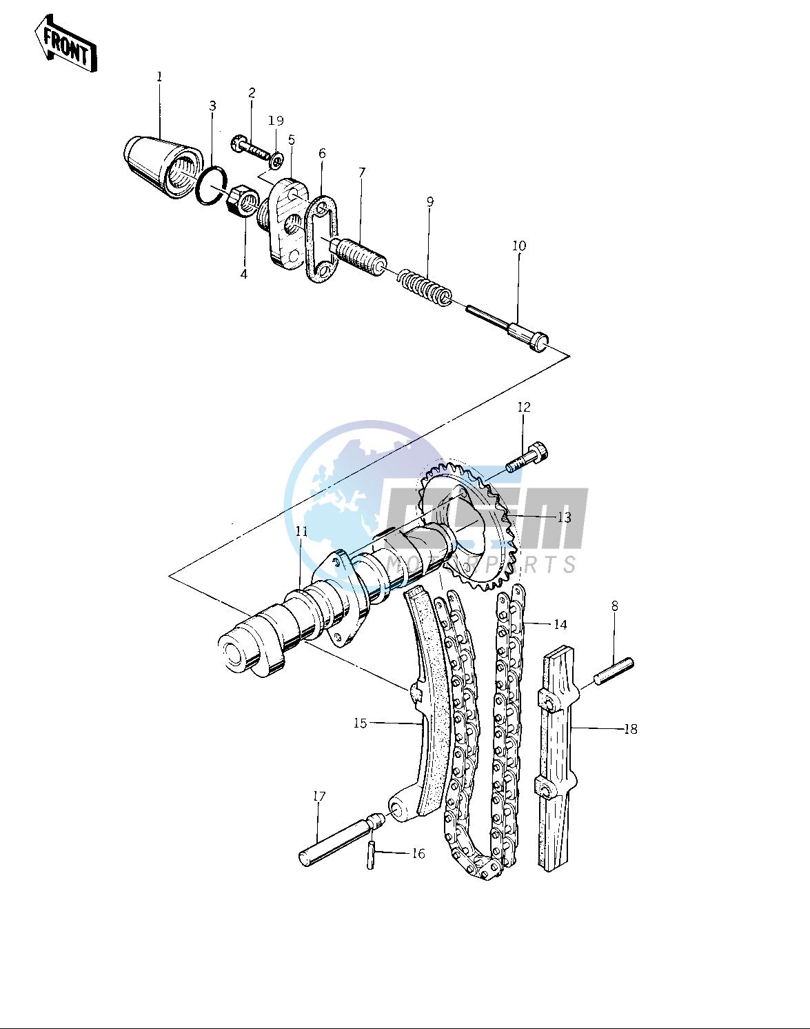 CAMSHAFT -- 74 -75 KZ400_KZ400D- -