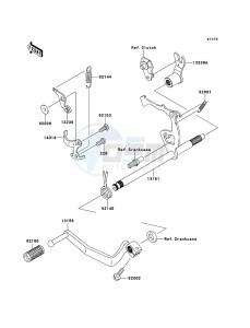 KLX110 KLX110CCF EU drawing Gear Change Mechanism