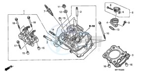 XL700V9 France - (F / CMF SPC) drawing FRONT CYLINDER HEAD