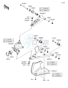 BRUTE FORCE 750 4x4i EPS KVF750HHF EU drawing Front Suspension