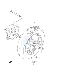 VZ800 (E3-E28) MARAUDER drawing FRONT WHEEL