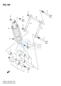 VL800 (E3-E28) VOLUSIA drawing REAR CUSHION LEVER (VL800L1 E28)