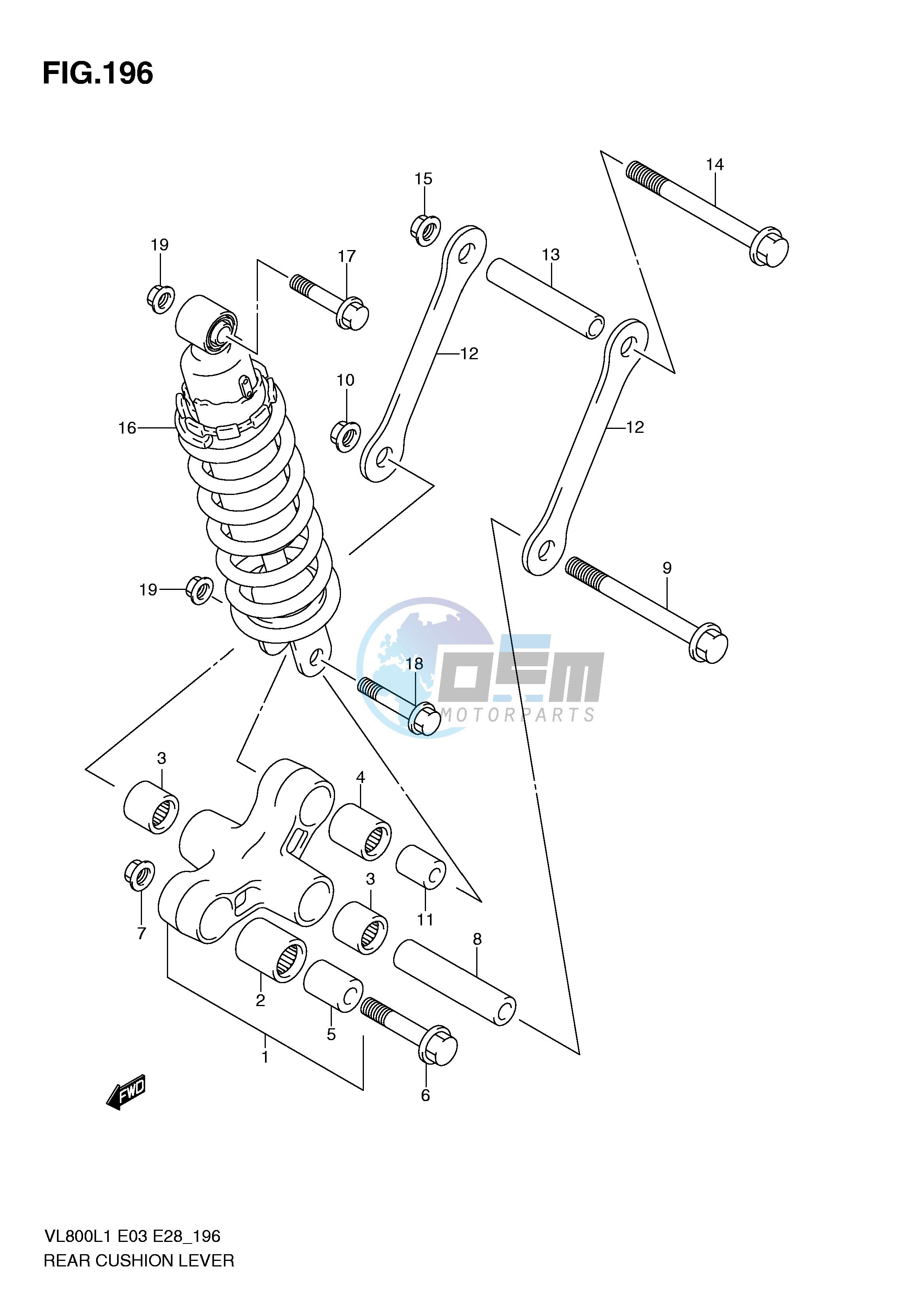 REAR CUSHION LEVER (VL800L1 E28)