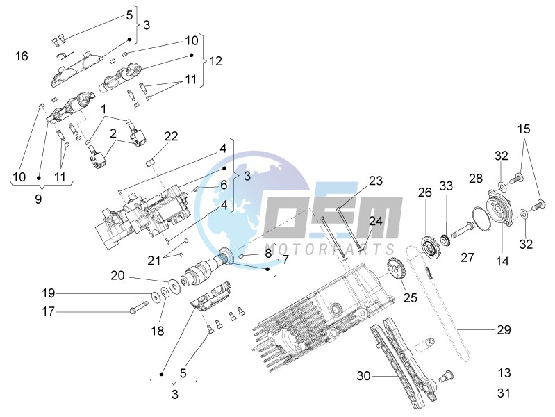 RH cylinder timing system