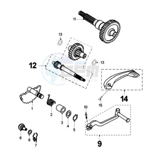 TKR R A BE drawing DRIVE SHAFTS / KICKSTARTER