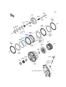 NINJA ZX-10R ABS ZX1000KFF FR XX (EU ME A(FRICA) drawing Clutch