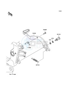 KFX450R KSF450BCS EU drawing Brake Pedal