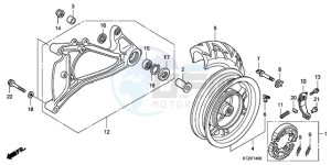 PES1509 Europe Direct - (ED / 2ED) drawing REAR WHEEL/SWINGARM