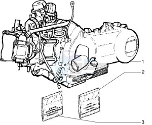 Hexagon 125 GT drawing Engine