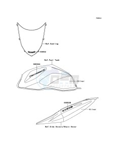 Z750S ZR750K6F FR GB XX (EU ME A(FRICA) drawing Decals(Silver)