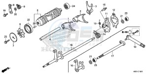 TRX420FM1H TRX420 ED drawing GEARSHIFT FORK (TRX420FE1/FM1/FM2/TE1/TM1)