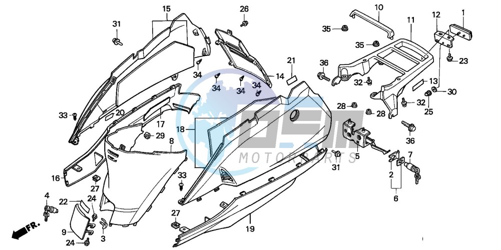 BODY COVER/REAR CARRIER