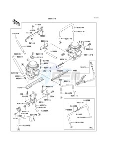 EX 250 F [NINJA 250R] (6F-7F) F7F drawing CARBURETOR