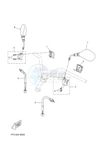 NS50 AEROX (1PH1 1PH1 1PH1) drawing HANDLE SWITCH & LEVER