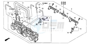 CBF600SA drawing THROTTLE BODY