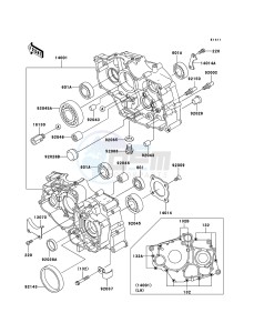 KLF250 KLF250A8F EU GB drawing Crankcase