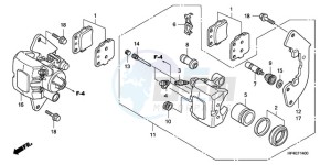 TRX420FE9 Australia - (U / 4WD) drawing FRONT BRAKE CALIPER