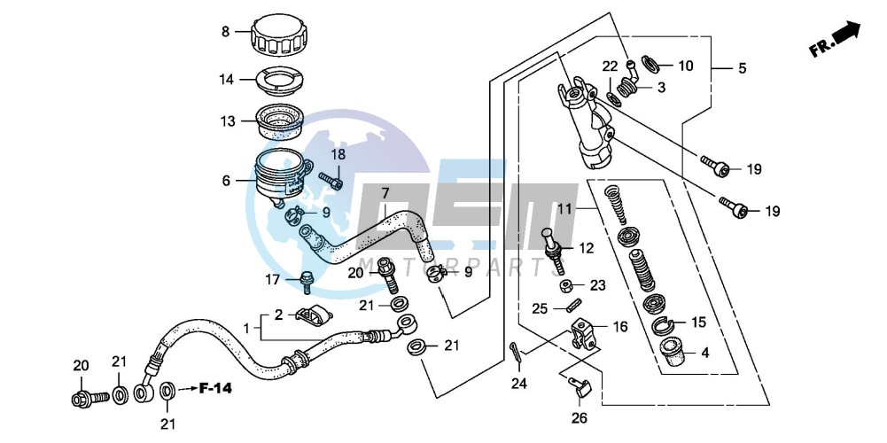 RR. BRAKE MASTER CYLINDER (CB1300/S)